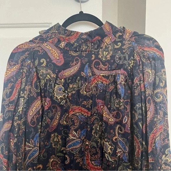 Maje Calista Button Down Paisley Top- Size 0; Like New Condition ( Never Worn) - Picture 5 of 13